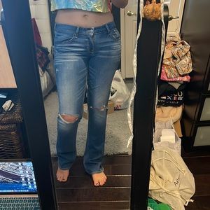 Low rise Hollister bell bottom jeans